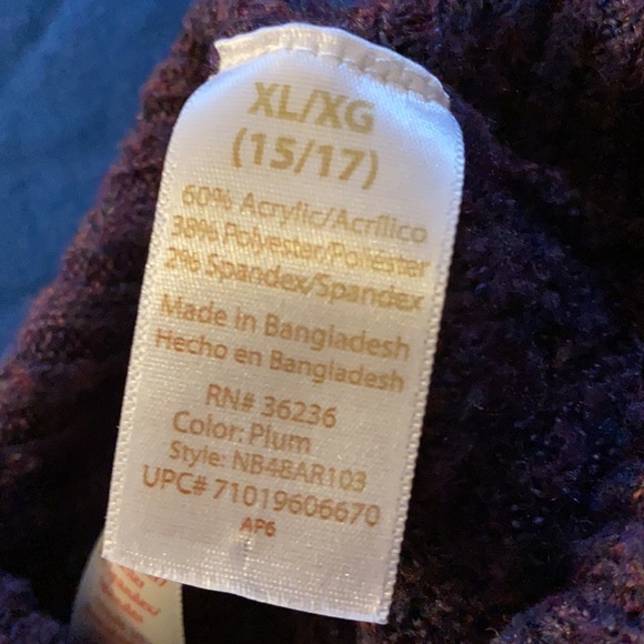 Purple junior large stretched turtle neck sweater Buy Two Items Free - Picture 6 of 7